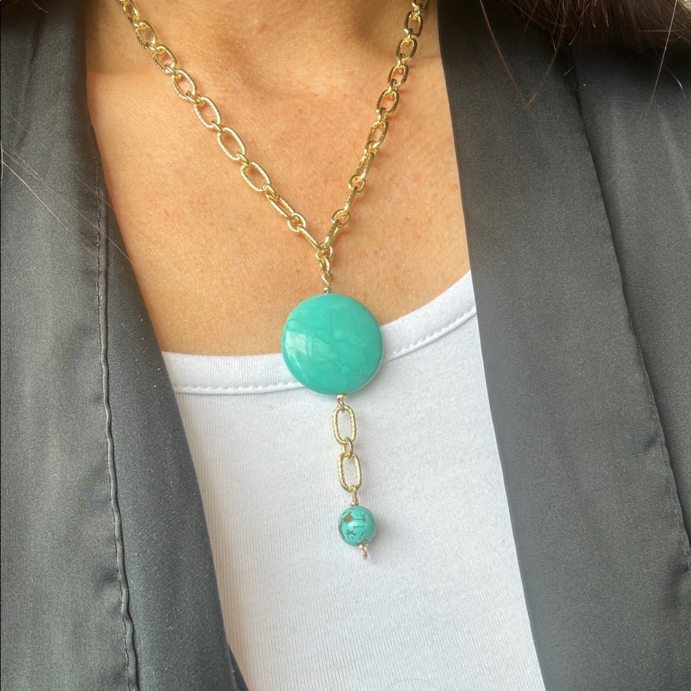 14k Gold Filled Magnesite Necklace